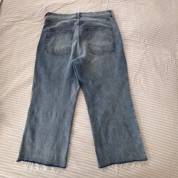 J Crew Wide Leg Cropped Jeans - Picture 2 of 7